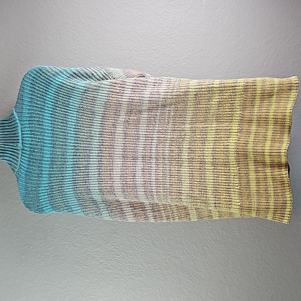 Pilcro Women's Ombre Blue Yellow Beige Open Front Cardigan Sweater XS - Picture 3 of 8